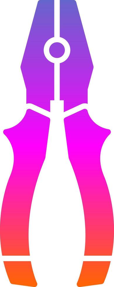 Pliers Glyph Gradient Icon vector
