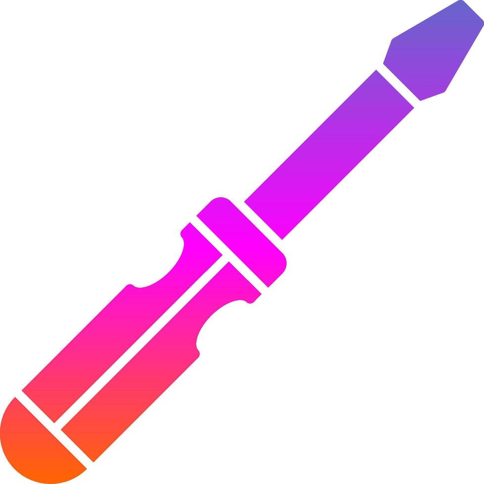 Screwdriver Glyph Gradient Icon vector