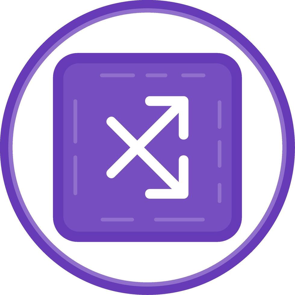 Intersect Flat Circle Uni Icon vector