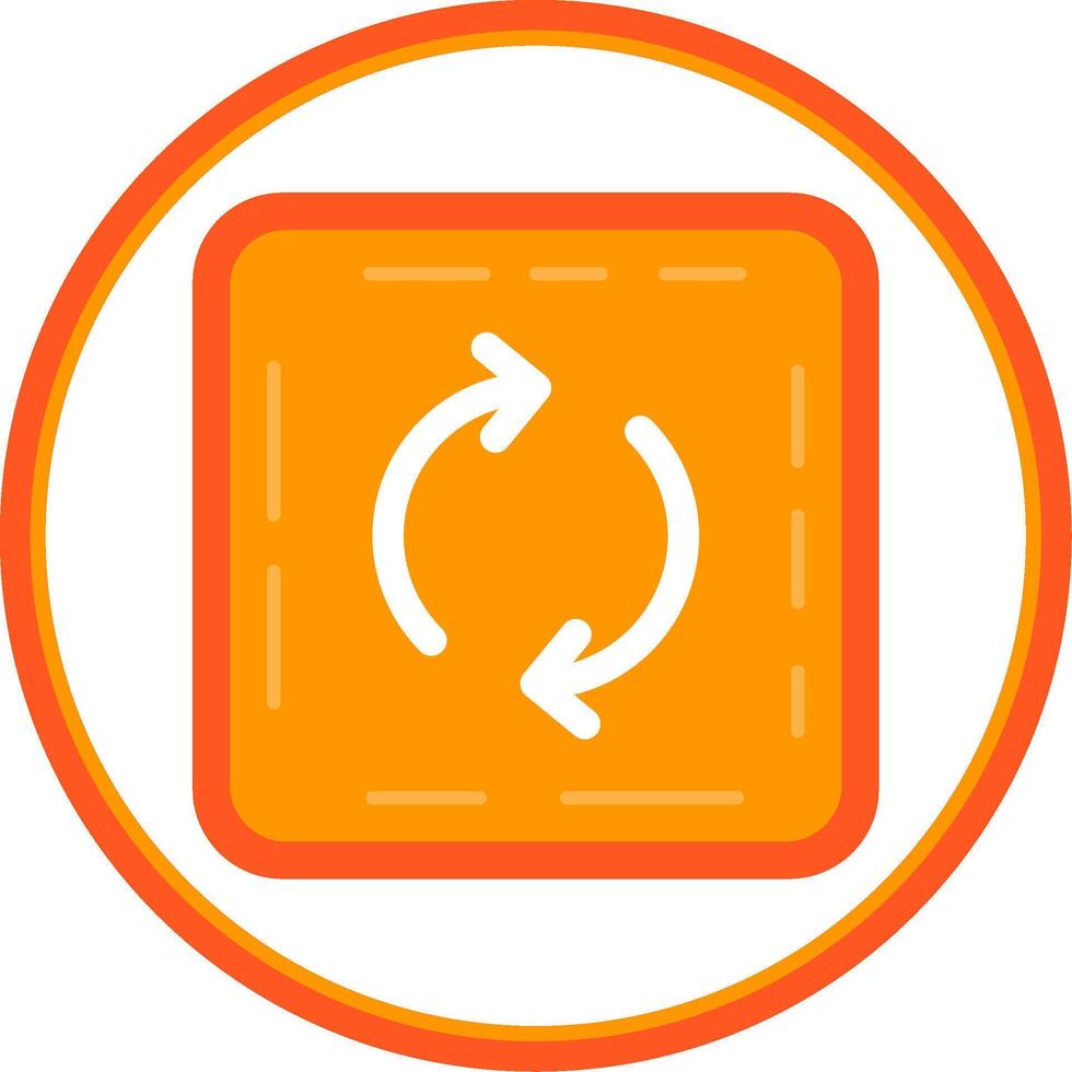 Loop Flat Circle Uni Icon vector