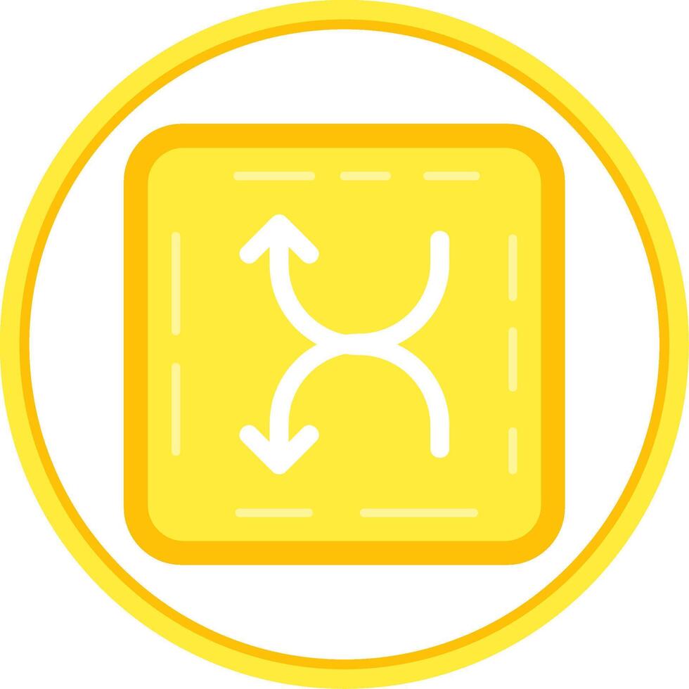 Shuffle Flat Circle Uni Icon vector