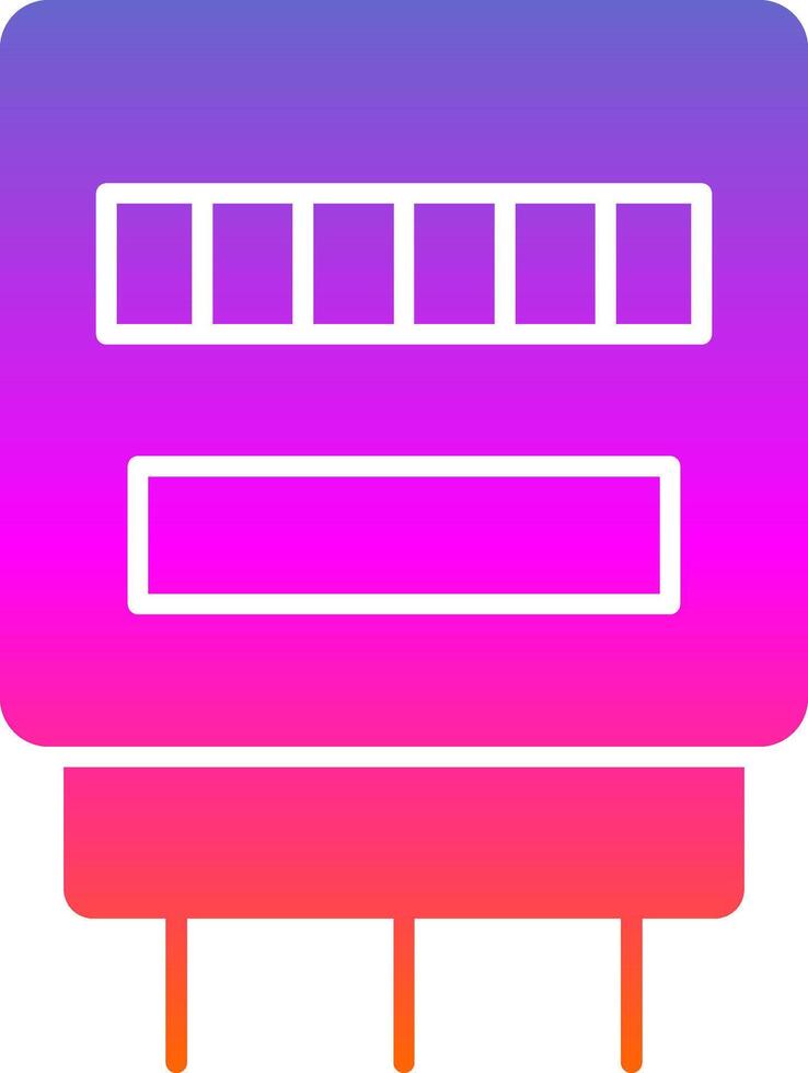 Electric Counter Glyph Gradient Icon vector