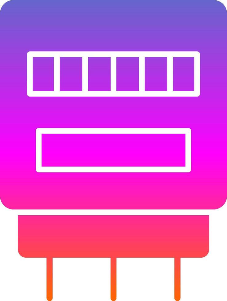 Electric Counter Glyph Gradient Icon vector