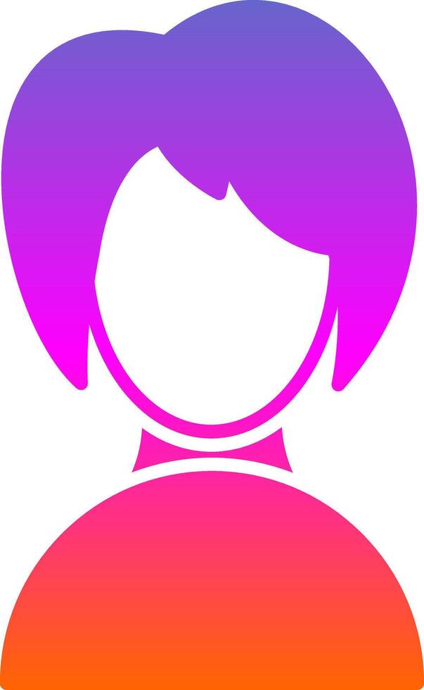 Woman Glyph Gradient Icon vector
