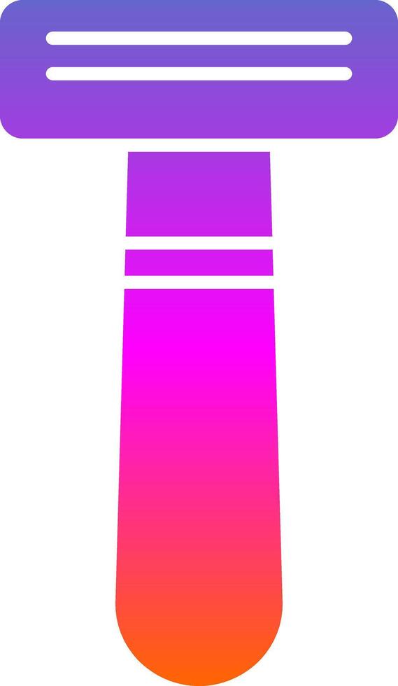 Shaving Razor Glyph Gradient Icon vector