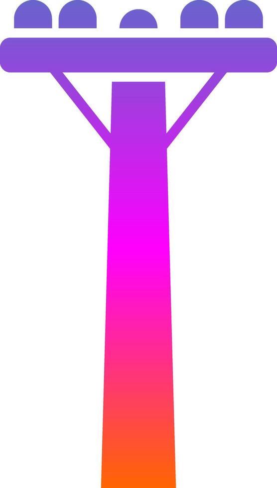 Pole Glyph Gradient Icon vector