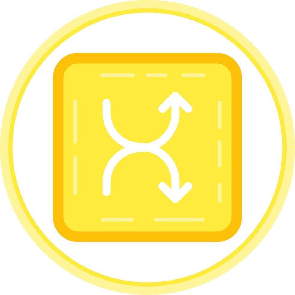 Shuffle Flat Circle Uni Icon vector