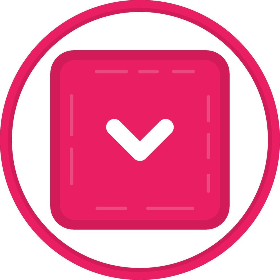 Chevron Flat Circle Uni Icon vector