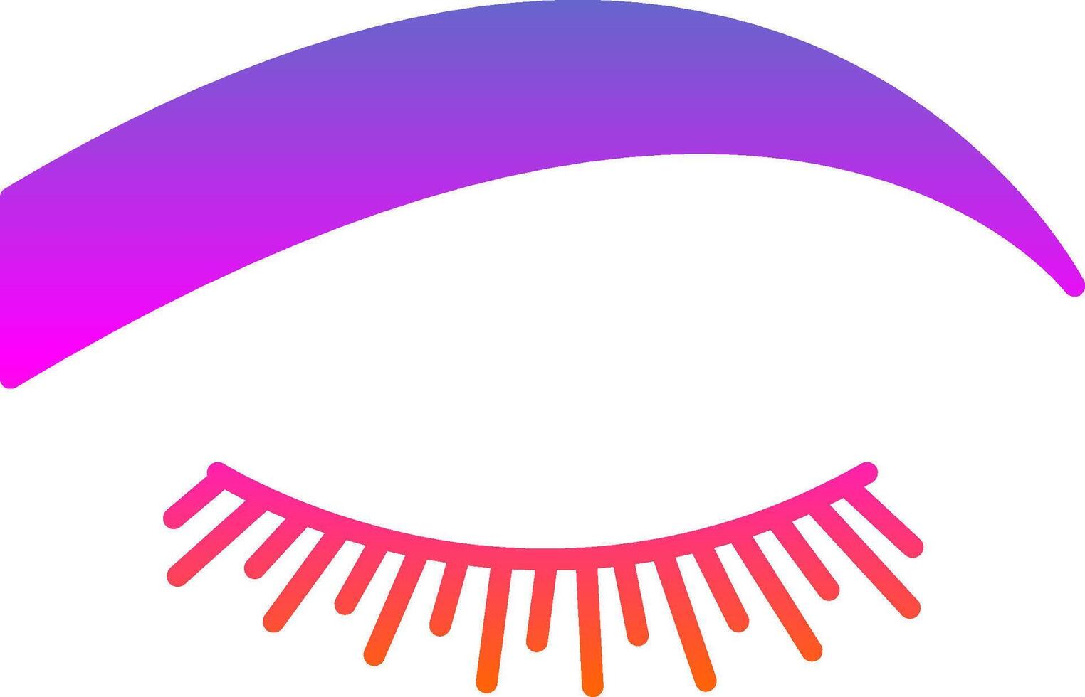Eyebrow Glyph Gradient Icon vector