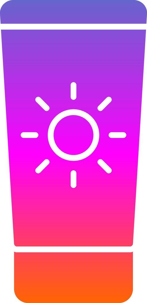 Sun Cream Glyph Gradient Icon vector