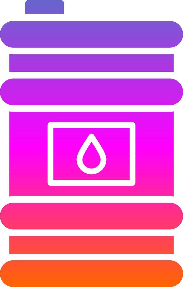 Oil Barrel Glyph Gradient Icon vector