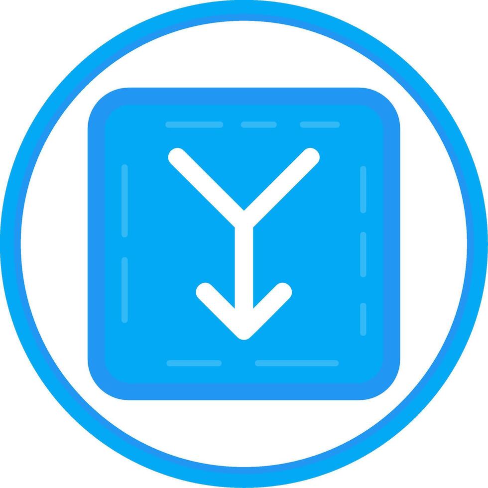 Merge Flat Circle Uni Icon vector