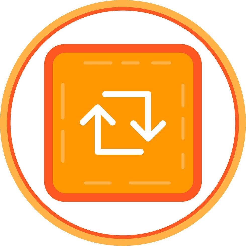 Loop Flat Circle Uni Icon vector