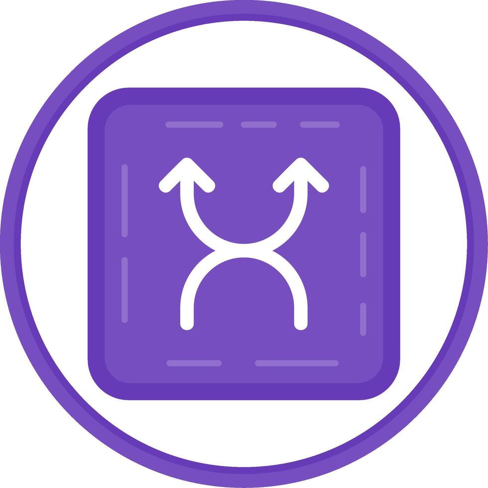 Shuffle Flat Circle Uni Icon vector
