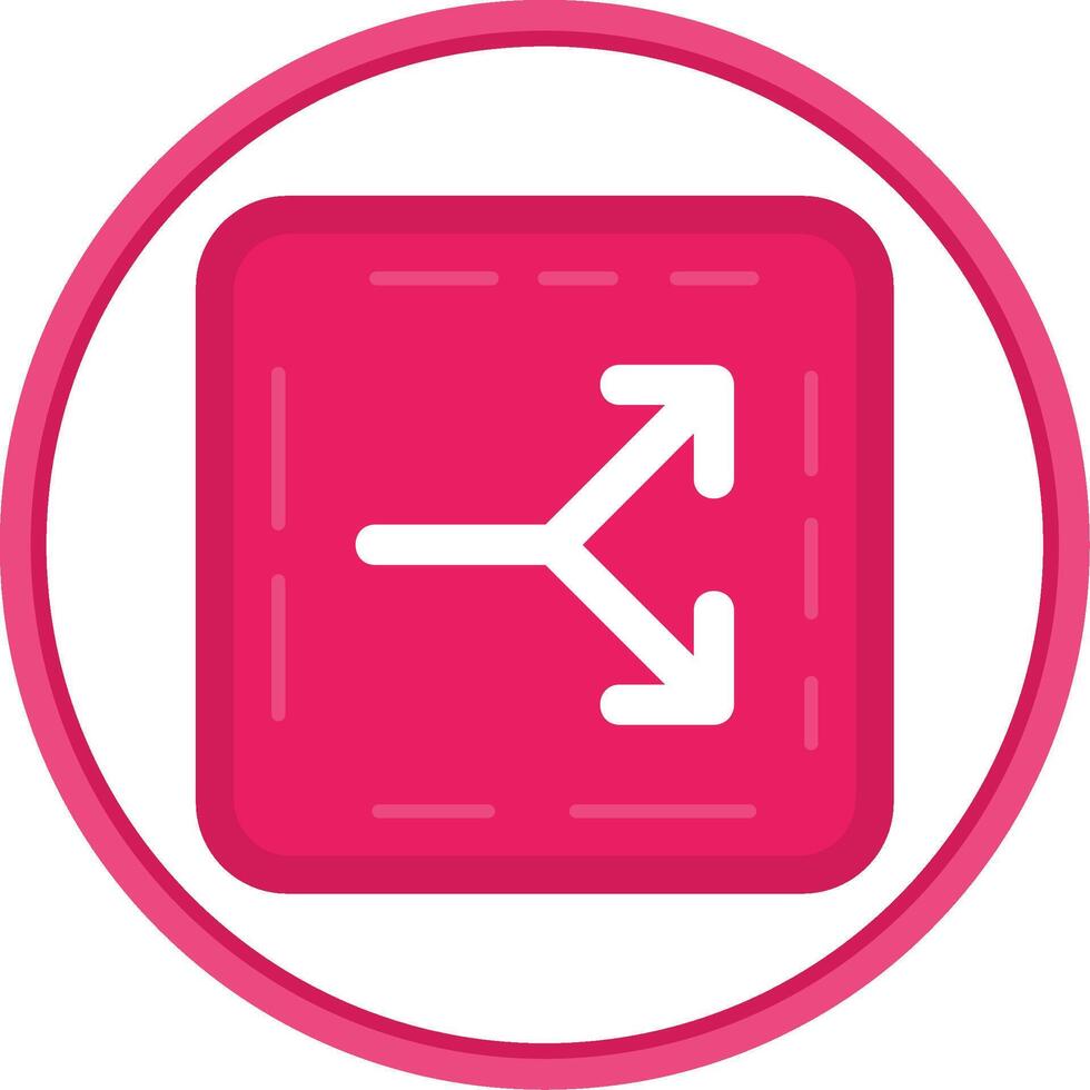 Split Flat Circle Uni Icon vector