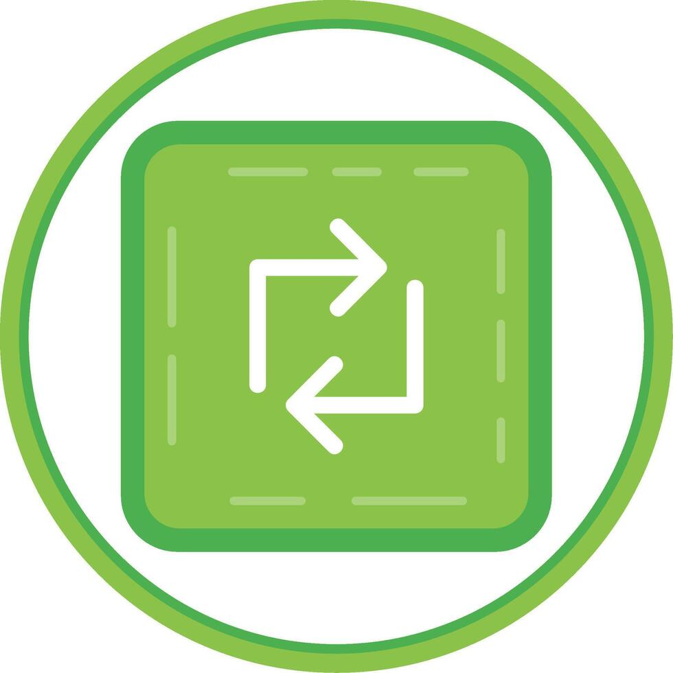 Loop Flat Circle Uni Icon vector