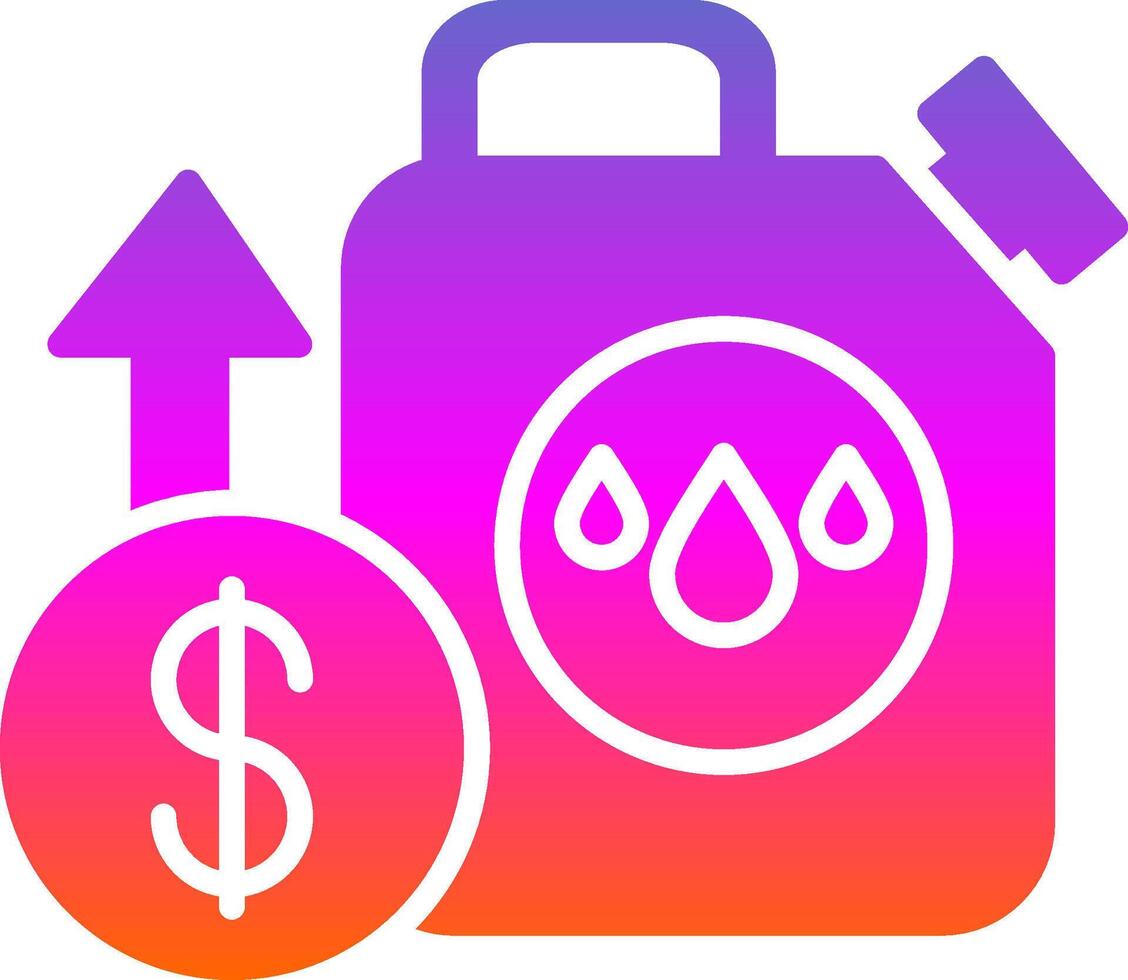 Oil Price Glyph Gradient Icon vector