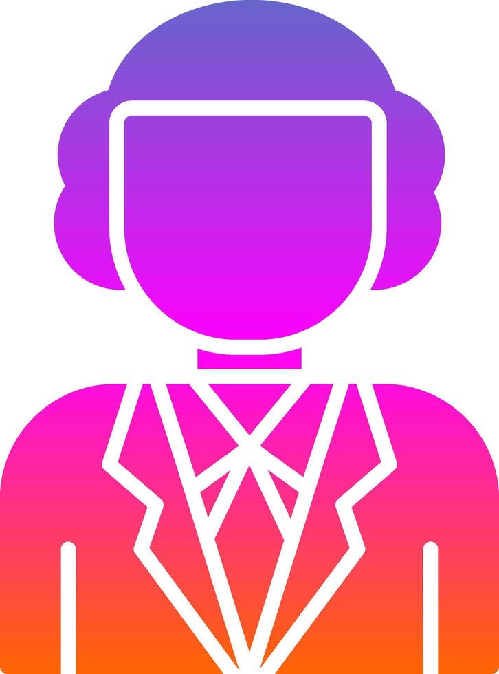 Judge Glyph Gradient Icon vector