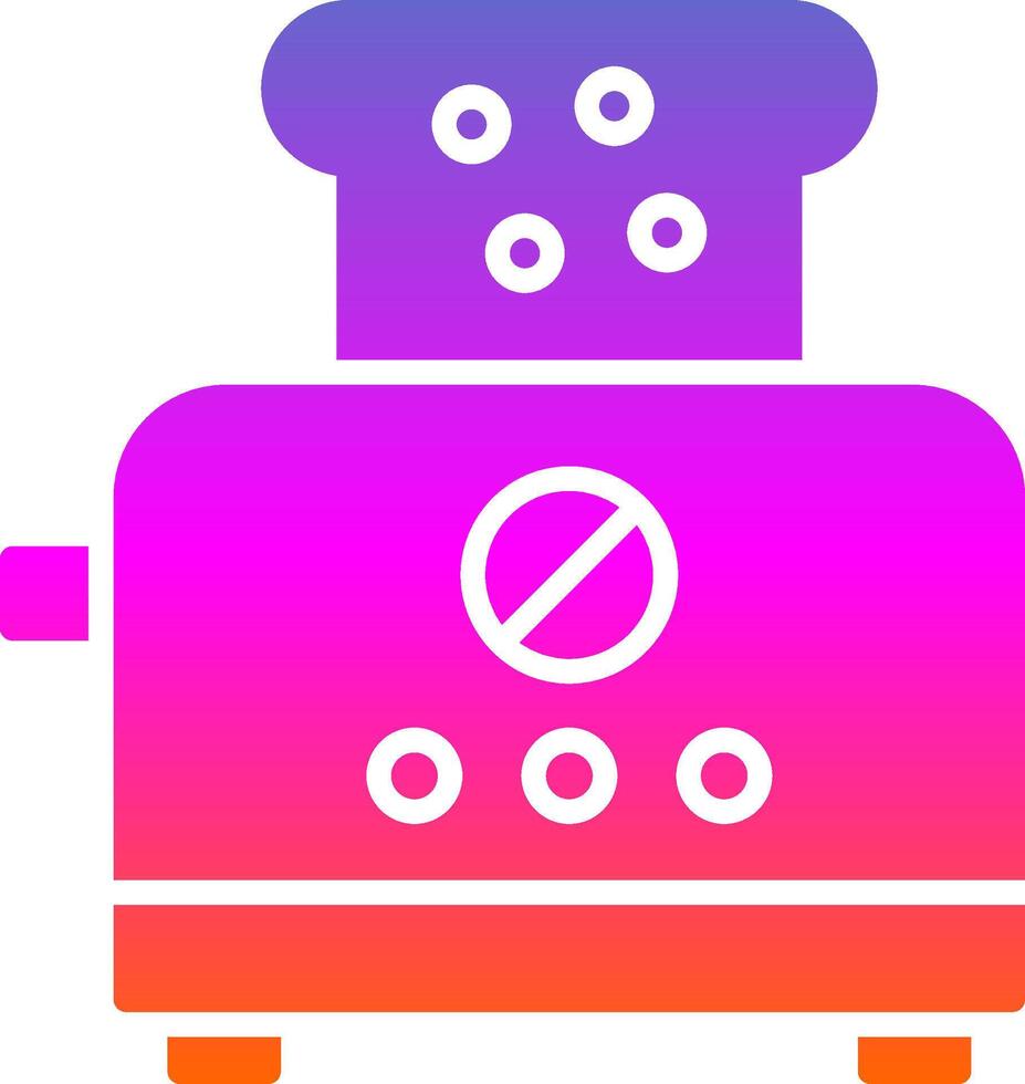 Toaster Glyph Gradient Icon vector