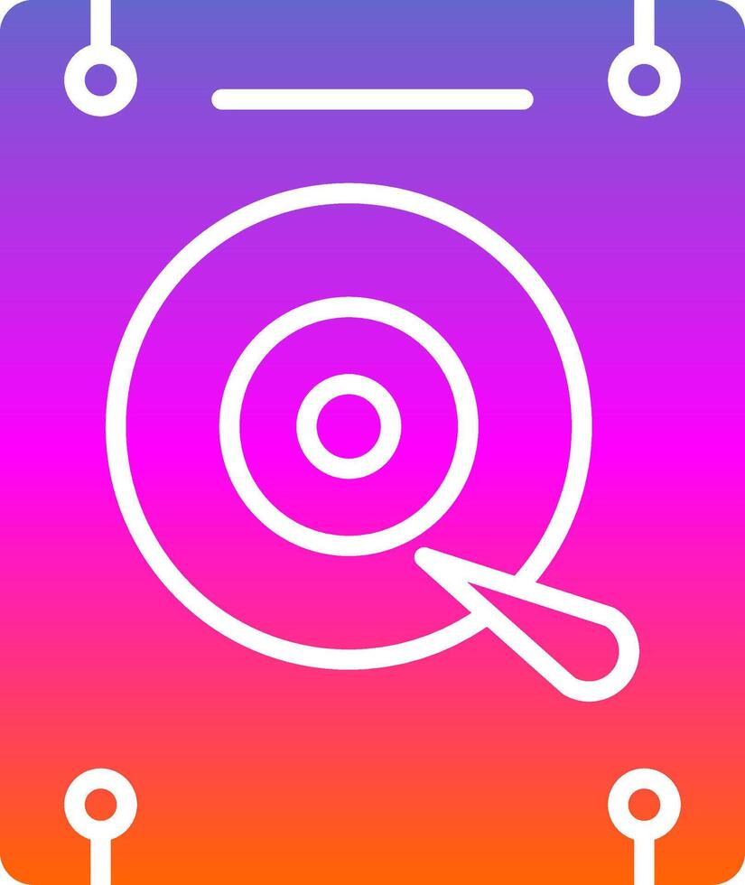 Hard Disk Glyph Gradient Icon vector
