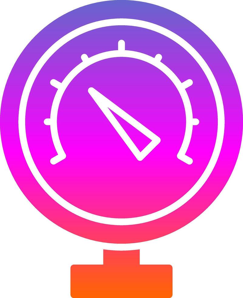 Pressure Meter Glyph Gradient Icon vector