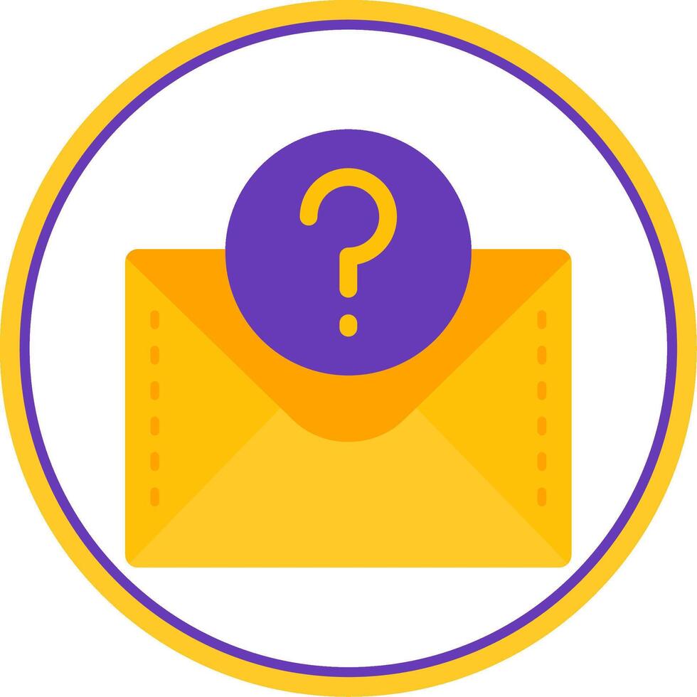 Question mark Flat Circle Uni Icon vector