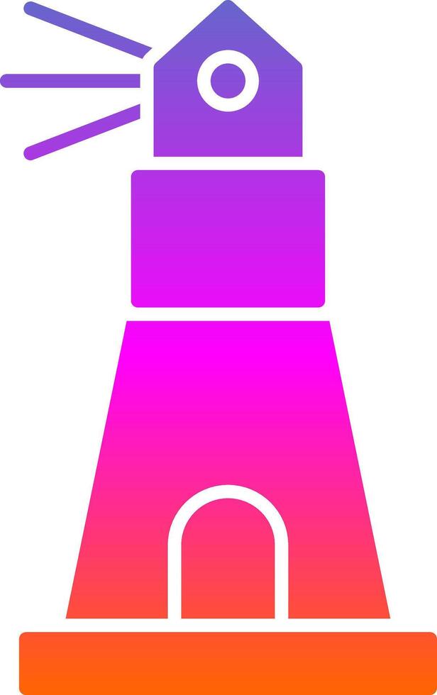 Lighthouse Glyph Gradient Icon vector