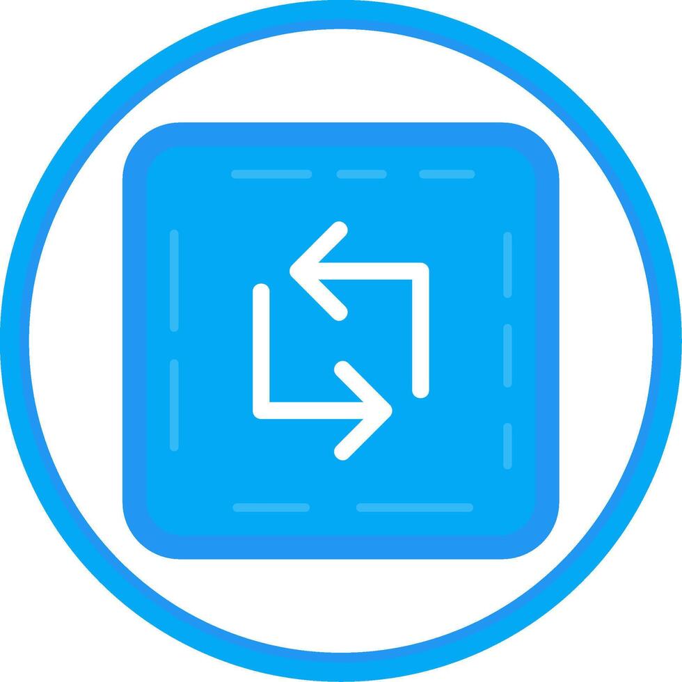 Loop Flat Circle Uni Icon vector
