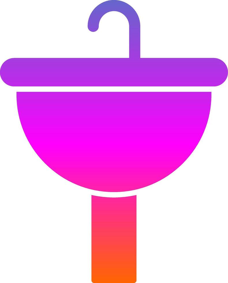 Sinking Glyph Gradient Icon vector