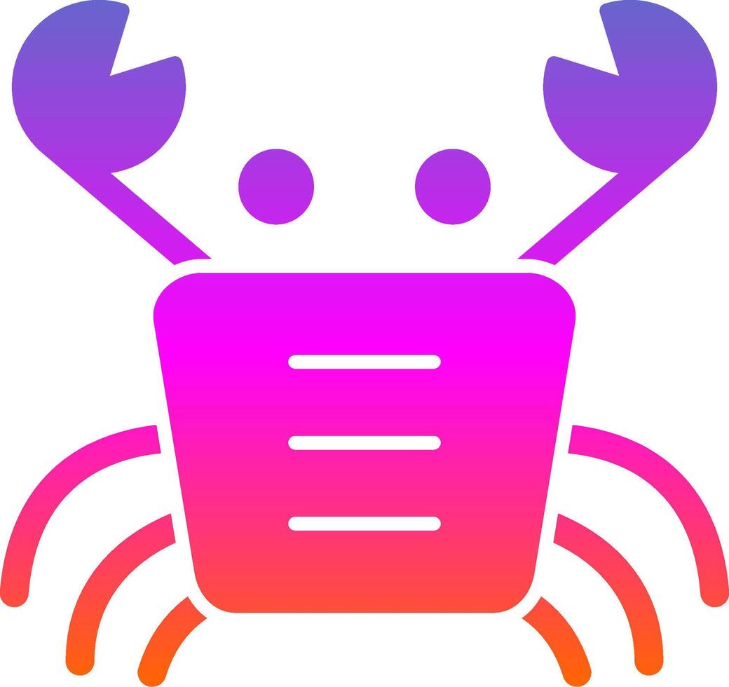 Crab Glyph Gradient Icon vector