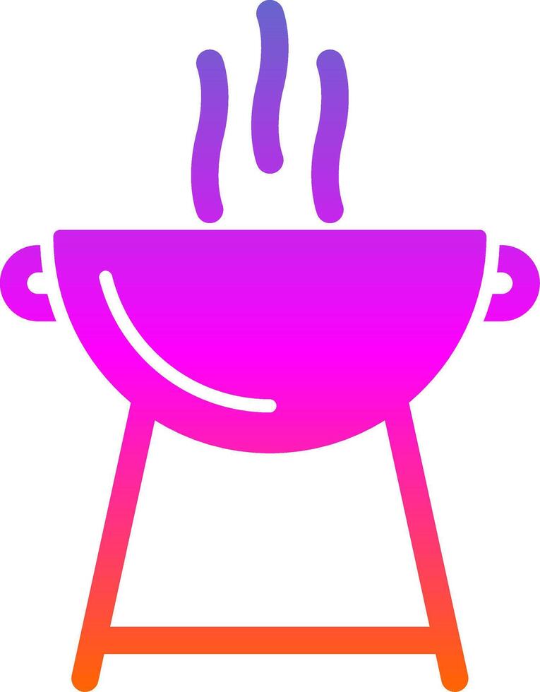Grill Glyph Gradient Icon vector