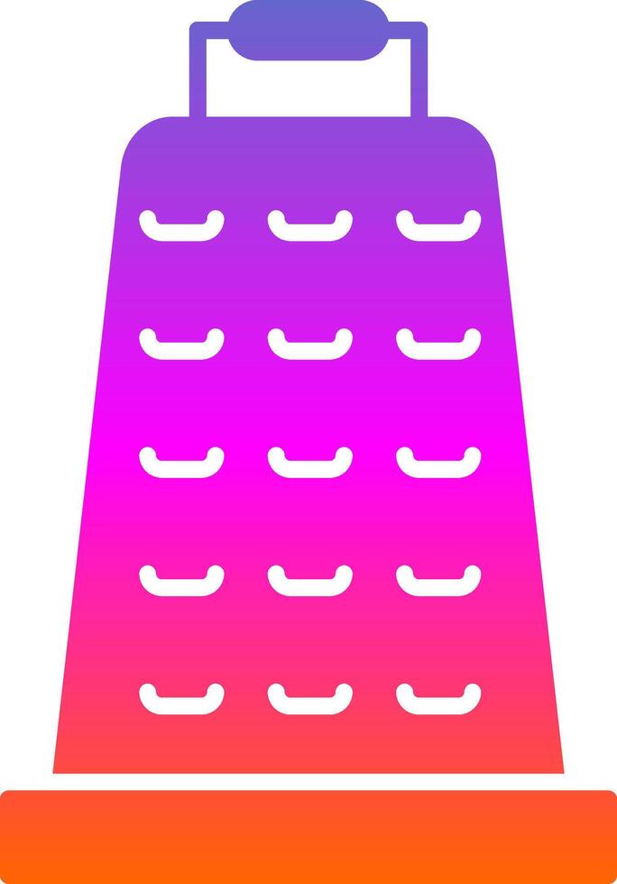 Grater Glyph Gradient Icon vector