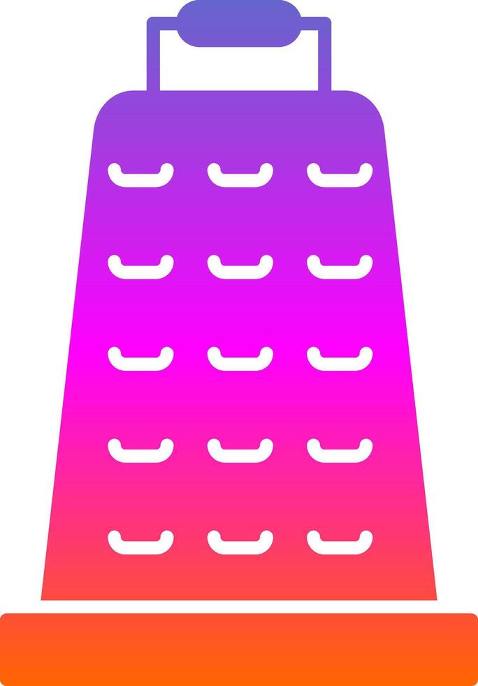 Grater Glyph Gradient Icon vector