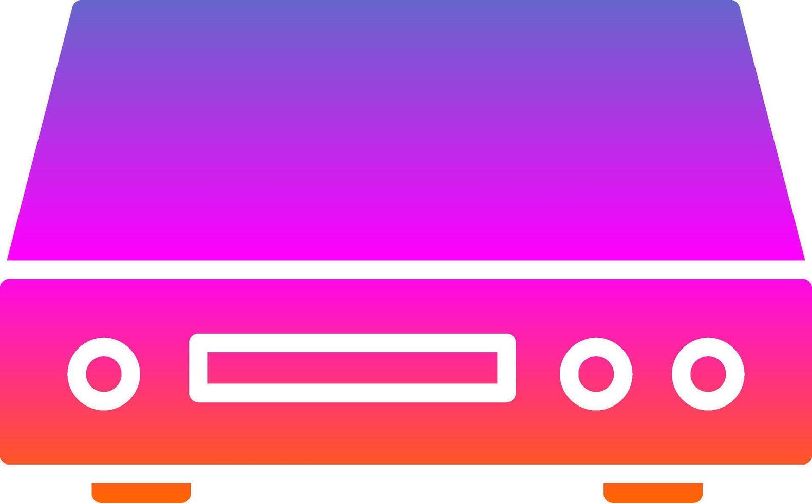 Dvd Player Glyph Gradient Icon vector