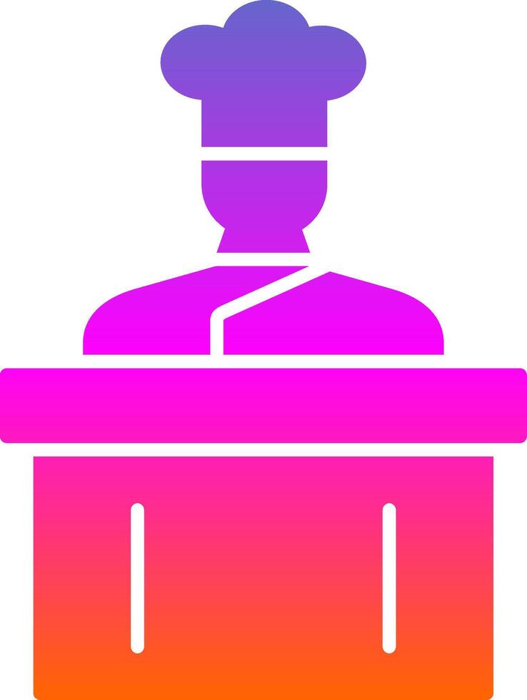 Cooking Show Glyph Gradient Icon vector