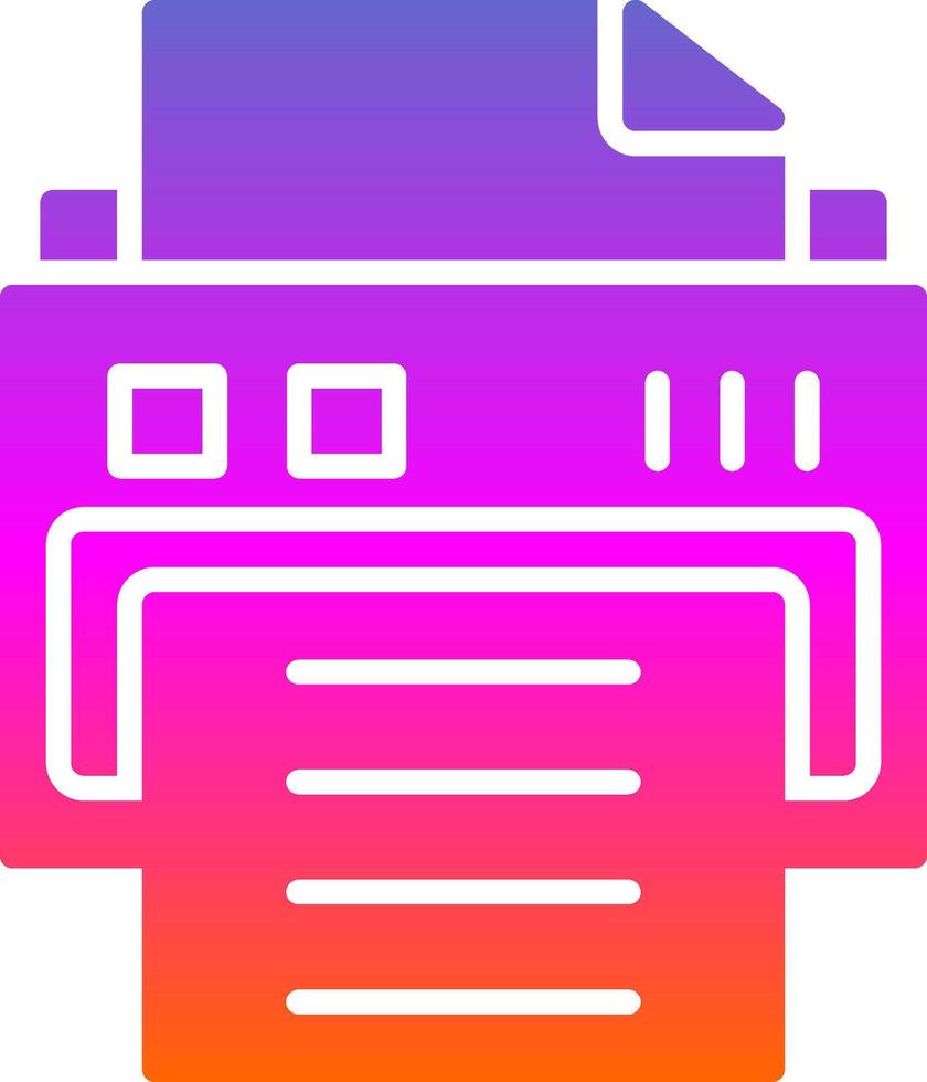 Printer Glyph Gradient Icon vector