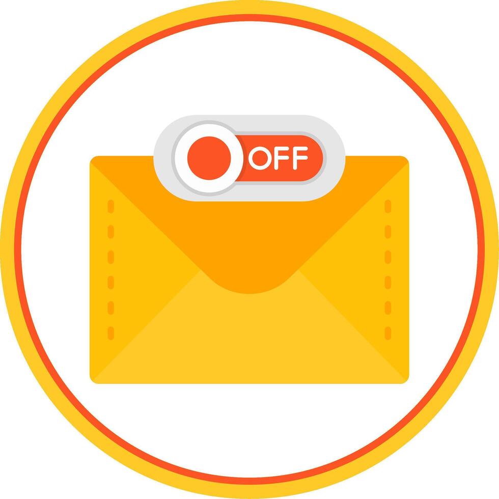 Off Flat Circle Uni Icon vector