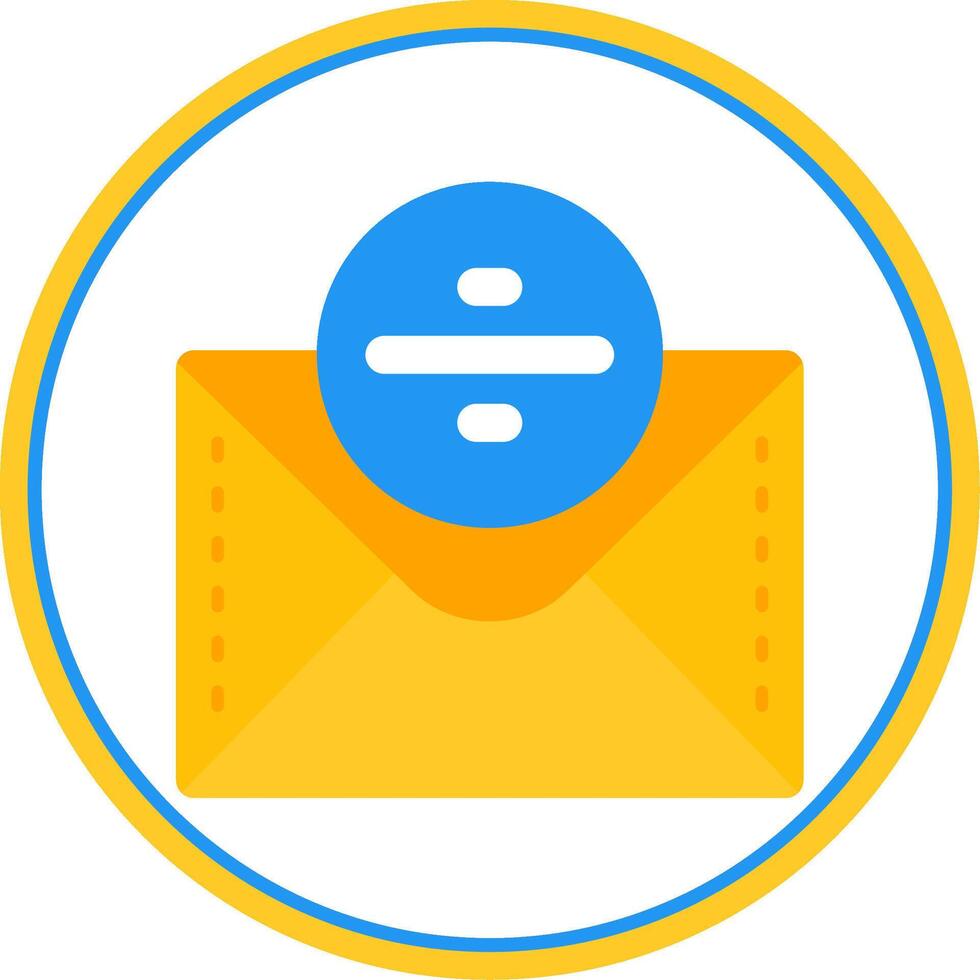 Divide Flat Circle Uni Icon vector