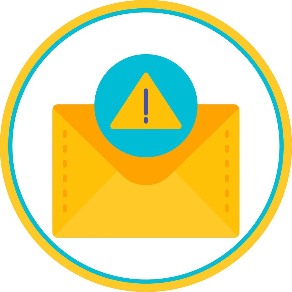 Alert Flat Circle Uni Icon vector