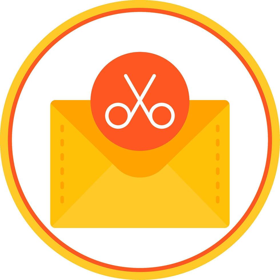 Scissor Flat Circle Uni Icon vector