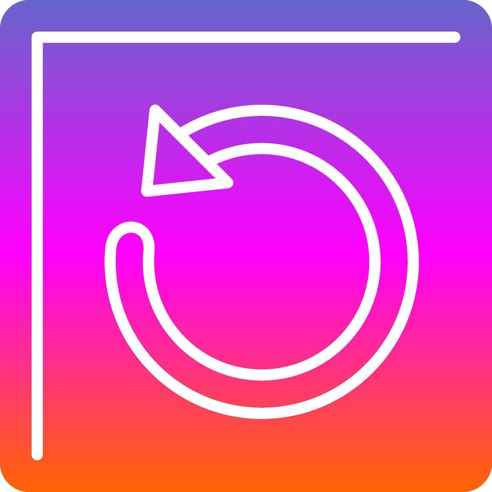 Undo Glyph Gradient Icon vector