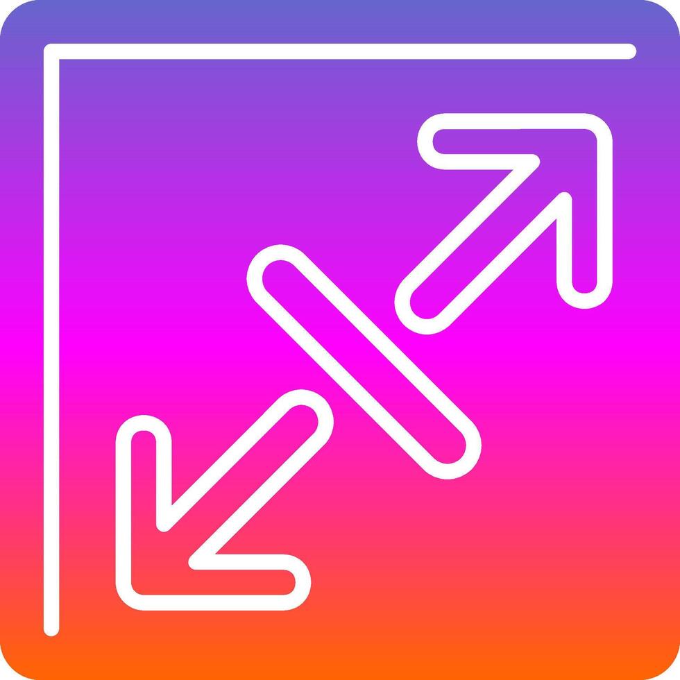 Expand Glyph Gradient Icon vector