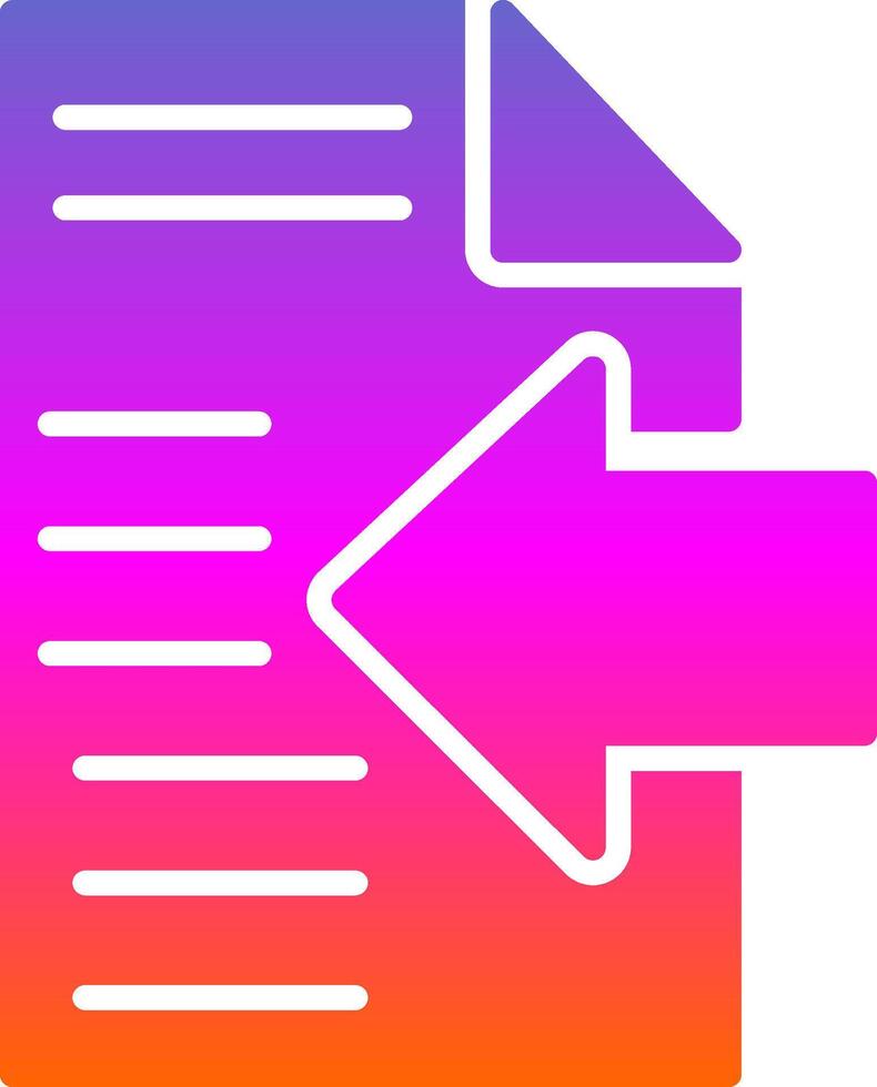 Import Glyph Gradient Icon vector