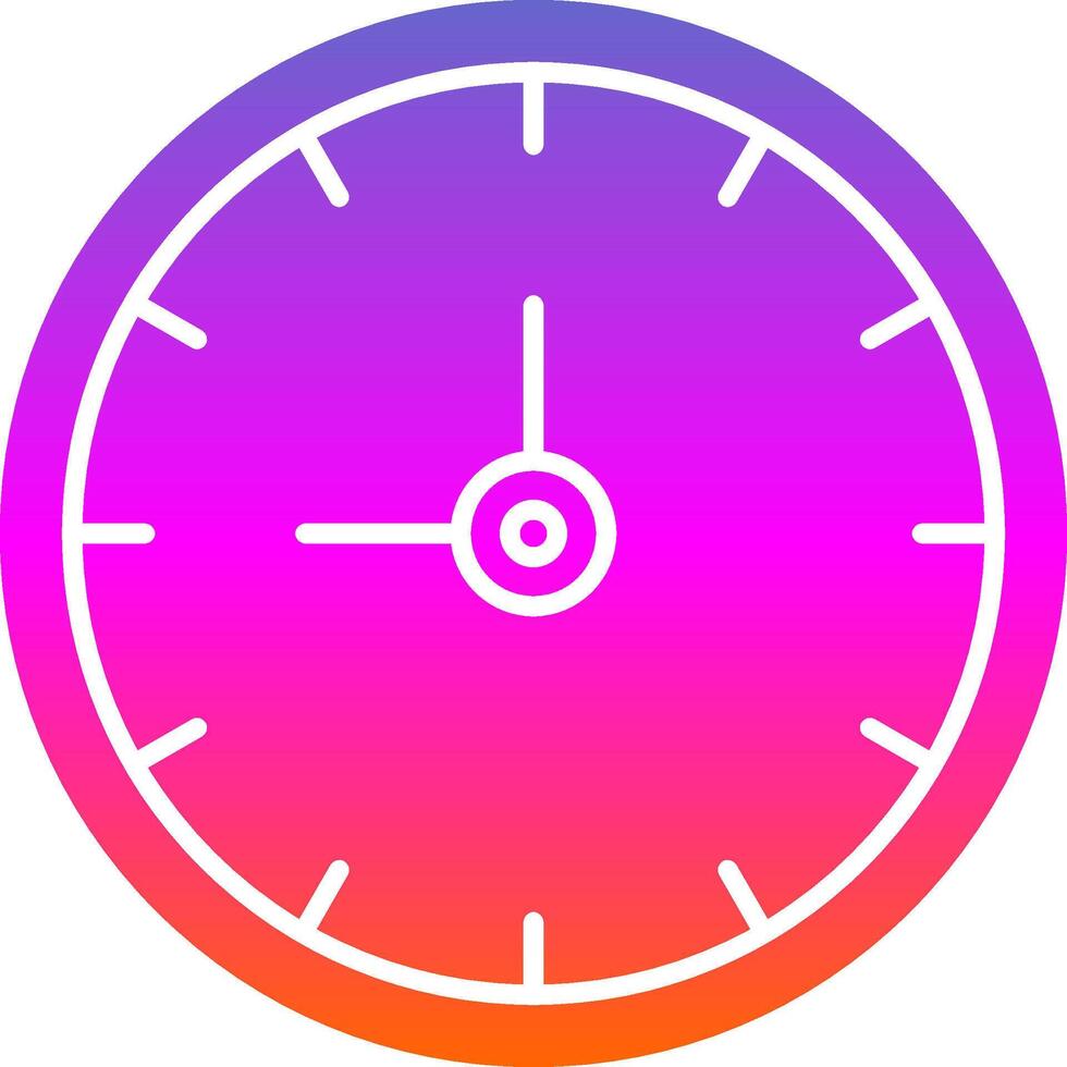 Clock Glyph Gradient Icon vector