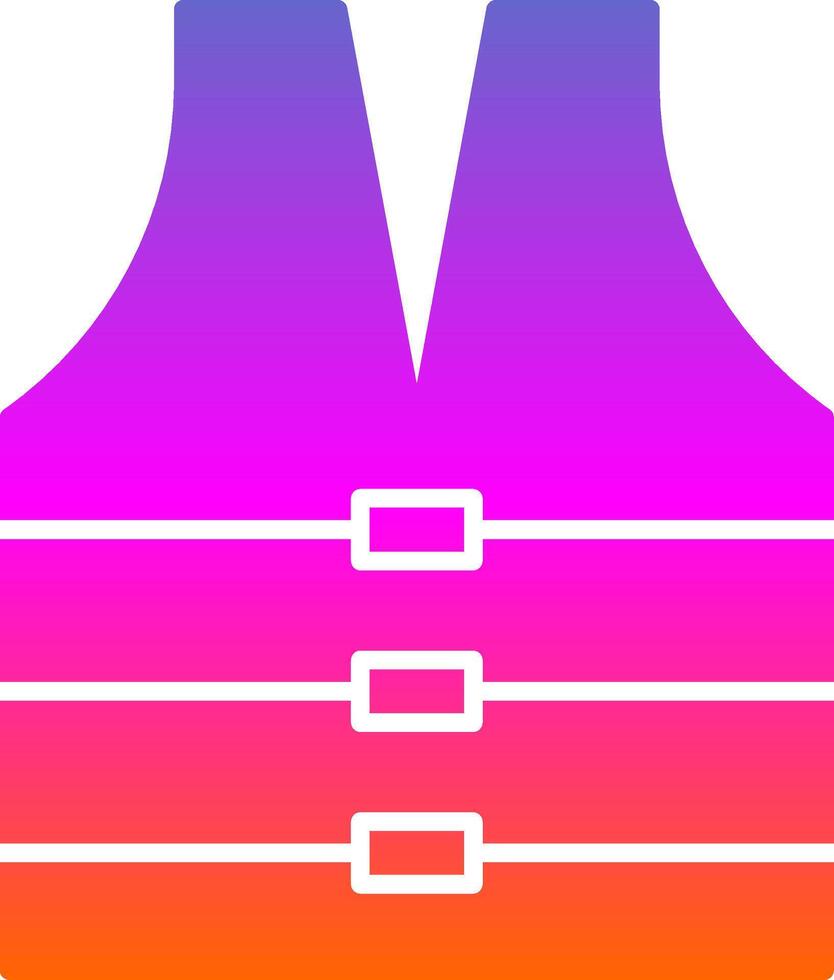 Life Jacket Glyph Gradient Icon vector
