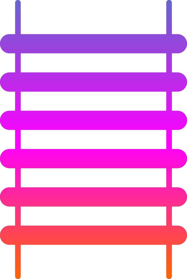 Step Ladder Glyph Gradient Icon vector