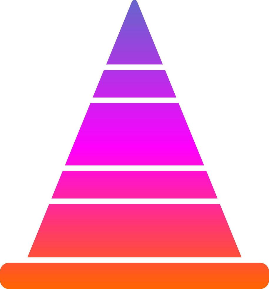 Cone Glyph Gradient Icon vector