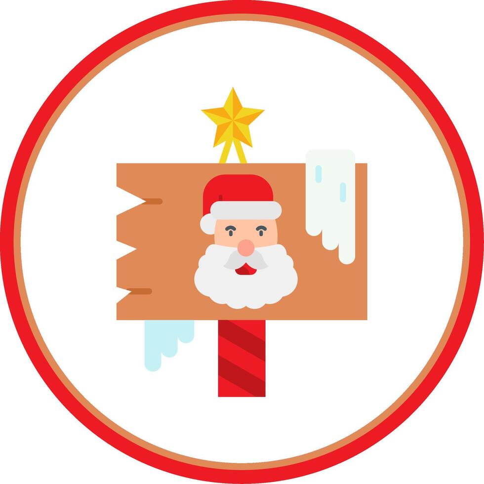 North pole Flat Circle Uni Icon vector