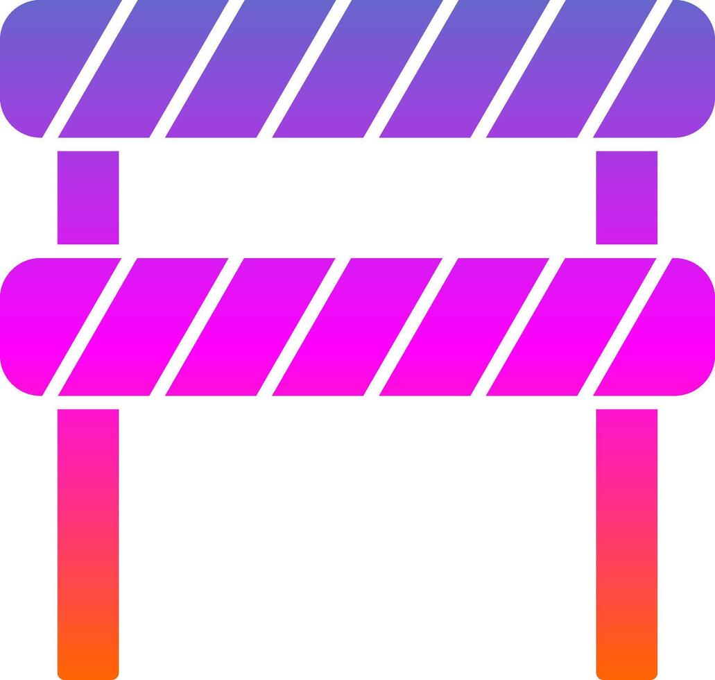 Road Block Glyph Gradient Icon vector