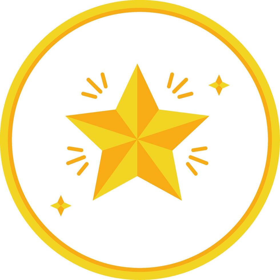 estrella plano circulo uni icono vector